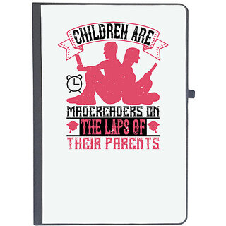                       UDNAG Ruled Notebook Diary 'Reading | children are made readers on the laps of their parents', [A5 80Pages 80GSM]                                              