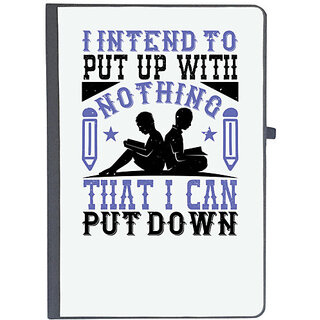                       UDNAG Ruled Notebook Diary 'Reading | I intend to put up with nothing that I can put down', [A5 80Pages 80GSM]                                              