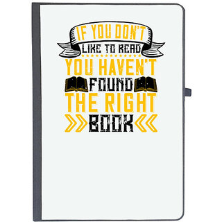                       UDNAG Ruled Notebook Diary 'Reading | If you dont like to read, you havent found the right book', [A5 80Pages 80GSM]                                              