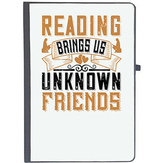                       UDNAG Ruled Notebook Diary 'Reading | Reading brings us unknown friends', [A5 80Pages 80GSM]                                              