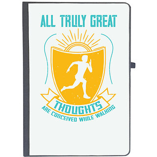                       UDNAG Ruled Notebook Diary 'Running | all truly great thoughts are', [A5 80Pages 80GSM]                                              
