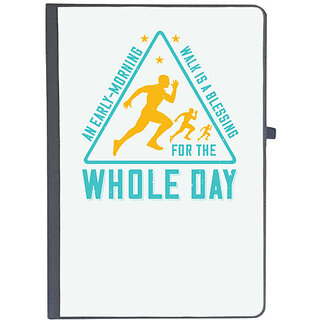                       UDNAG Ruled Notebook Diary 'Running | An earlymorning walk is a blessing for the whole day', [A5 80Pages 80GSM]                                              