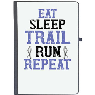                       UDNAG Ruled Notebook Diary 'Running | eat sleep trail run repeat', [A5 80Pages 80GSM]                                              