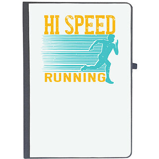                       UDNAG Ruled Notebook Diary 'Running | hi speed running', [A5 80Pages 80GSM]                                              