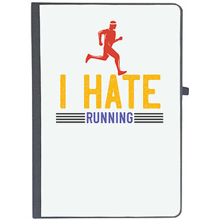                       UDNAG Ruled Notebook Diary 'Running | i hate running', [A5 80Pages 80GSM]                                              