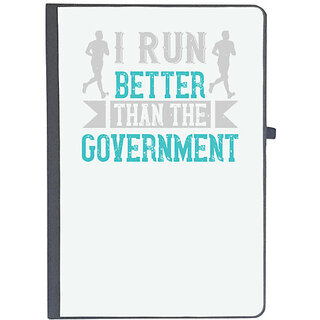                       UDNAG Ruled Notebook Diary 'Running | i run better than the government', [A5 80Pages 80GSM]                                              