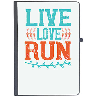                       UDNAG Ruled Notebook Diary 'Running | live love run', [A5 80Pages 80GSM]                                              