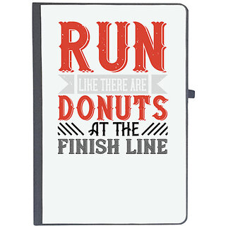                       UDNAG Ruled Notebook Diary 'Running | run like there are donuts at the finish line', [A5 80Pages 80GSM]                                              