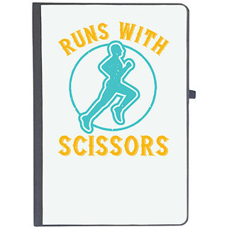                       UDNAG Ruled Notebook Diary 'Running | run with sclssors', [A5 80Pages 80GSM]                                              