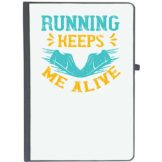                       UDNAG Ruled Notebook Diary 'Running | running keeps me alive', [A5 80Pages 80GSM]                                              