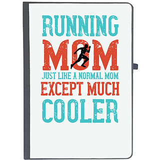                       UDNAG Ruled Notebook Diary 'Running | running mom just like a normal mom except much cooler', [A5 80Pages 80GSM]                                              