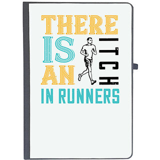                      UDNAG Ruled Notebook Diary 'Running | There is an itch in runners', [A5 80Pages 80GSM]                                              