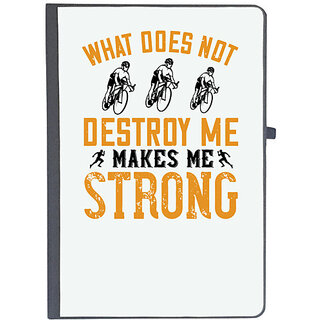                       UDNAG Ruled Notebook Diary 'Running | What does not destroy me, makes me strong', [A5 80Pages 80GSM]                                              