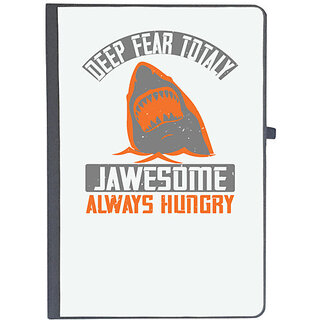                       UDNAG Ruled Notebook Diary 'Shark | deep fear totaly jawesome always hungry', [A5 80Pages 80GSM]                                              