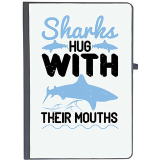                      UDNAG Ruled Notebook Diary 'Shark | Sharks hug with their mouths', [A5 80Pages 80GSM]                                              