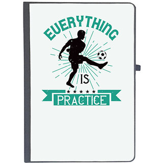                       UDNAG Ruled Notebook Diary 'Soccer | everything is practice', [A5 80Pages 80GSM]                                              