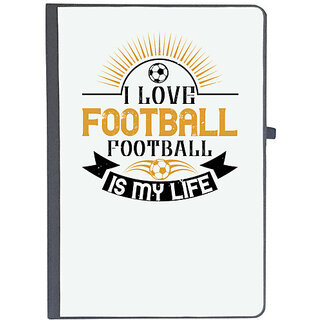                       UDNAG Ruled Notebook Diary 'Soccer | I love football, football is my life', [A5 80Pages 80GSM]                                              