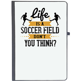                       UDNAG Ruled Notebook Diary 'Soccer | Life is a soccer field, dont you think', [A5 80Pages 80GSM]                                              