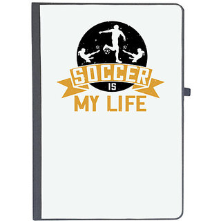                       UDNAG Ruled Notebook Diary 'Soccer | Soccer is my life', [A5 80Pages 80GSM]                                              