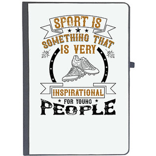                       UDNAG Ruled Notebook Diary 'Soccer | Sport is something that is very inspirational for young people', [A5 80Pages 80GSM]                                              