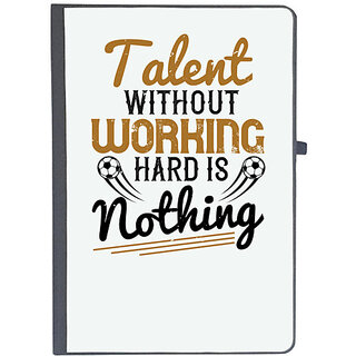                       UDNAG Ruled Notebook Diary 'Soccer | Talent without working hard is nothing', [A5 80Pages 80GSM]                                              
