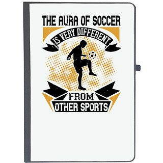                       UDNAG Ruled Notebook Diary 'Soccer | The aura of soccer is very different from other sports', [A5 80Pages 80GSM]                                              