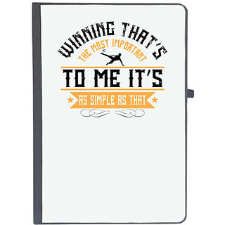                       UDNAG Ruled Notebook Diary 'Soccer | Winning  thats the most important to me. Its as simple as that', [A5 80Pages 80GSM]                                              