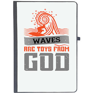                       UDNAG Ruled Notebook Diary 'Surfing | Waves are toys', [A5 80Pages 80GSM]                                              