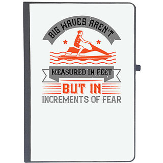                       UDNAG Ruled Notebook Diary 'Surfing | Big waves aren't measured in feet, but in increments of fear', [A5 80Pages 80GSM]                                              
