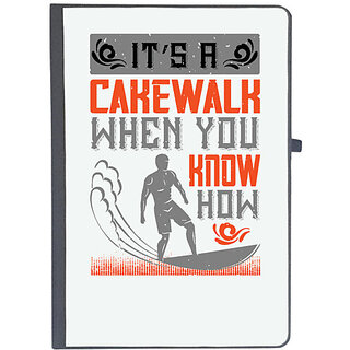                       UDNAG Ruled Notebook Diary 'Surfing | Its a cakewalk, when you know how', [A5 80Pages 80GSM]                                              