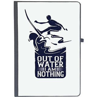                       UDNAG Ruled Notebook Diary 'Surfing | Out Of Water, I Am Nothing', [A5 80Pages 80GSM]                                              