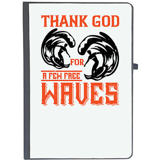                       UDNAG Ruled Notebook Diary 'Surfing | Thanks for a few free waves', [A5 80Pages 80GSM]                                              