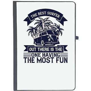                       UDNAG Ruled Notebook Diary 'Surfing | The best surfer out there is the one having the most fun', [A5 80Pages 80GSM]                                              