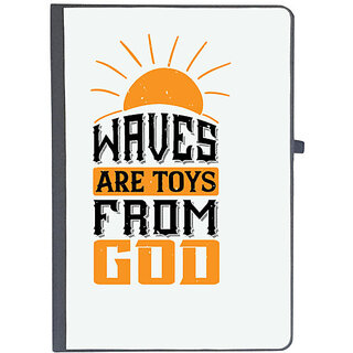                       UDNAG Ruled Notebook Diary 'Surfing | Waves are toys.', [A5 80Pages 80GSM]                                              