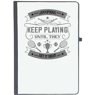                       UDNAG Ruled Notebook Diary 'Tennis | Champions keep playing until they get it right', [A5 80Pages 80GSM]                                              