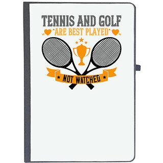                       UDNAG Ruled Notebook Diary 'Tennis | Tennis and golf are best played, not watched', [A5 80Pages 80GSM]                                              