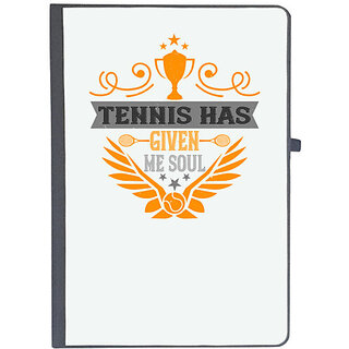                       UDNAG Ruled Notebook Diary 'Tennis | Tennis has given me soul', [A5 80Pages 80GSM]                                              