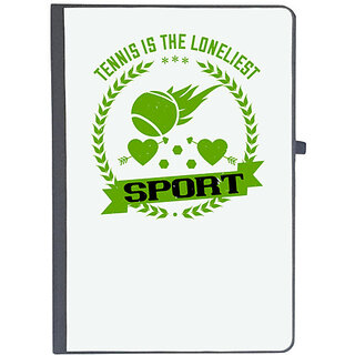                       UDNAG Ruled Notebook Diary 'Tennis | Tennis is the loneliest sport', [A5 80Pages 80GSM]                                              