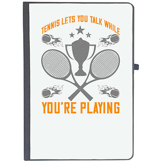                       UDNAG Ruled Notebook Diary 'Tennis | Tennis lets you talk while you're playing', [A5 80Pages 80GSM]                                              