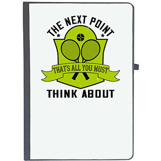                      UDNAG Ruled Notebook Diary 'Tennis | The next point that's all you must think about', [A5 80Pages 80GSM]                                              
