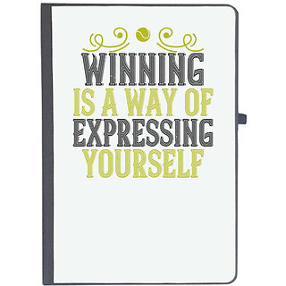                       UDNAG Ruled Notebook Diary 'Tennis | Winning is a way of expressing yourself', [A5 80Pages 80GSM]                                              