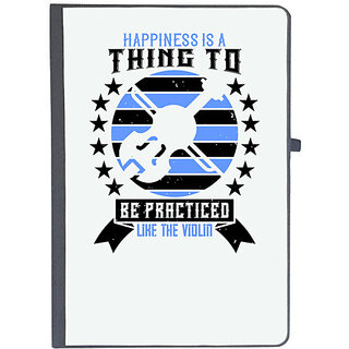                       UDNAG Ruled Notebook Diary 'Music Violin | Happiness is a thing to be practiced, like the violin', [A5 80Pages 80GSM]                                              