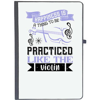                       UDNAG Ruled Notebook Diary 'Music Violin | Happiness is a thing to be practiced,like the violin', [A5 80Pages 80GSM]                                              