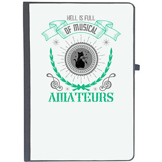                       UDNAG Ruled Notebook Diary 'Music Violin | Hell is full of musical amateurs', [A5 80Pages 80GSM]                                              