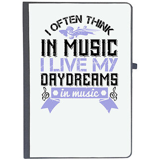                       UDNAG Ruled Notebook Diary 'Music Violin | I often think in music. I live my daydreams in music', [A5 80Pages 80GSM]                                              