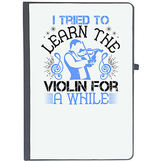                       UDNAG Ruled Notebook Diary 'Music Violin | i tried to learn the violin for a while', [A5 80Pages 80GSM]                                              
