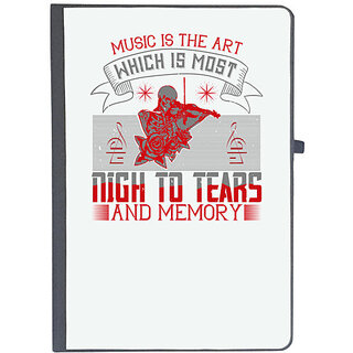                       UDNAG Ruled Notebook Diary 'Music Violin | Music is the art which is most nigh to tears and memory', [A5 80Pages 80GSM]                                              