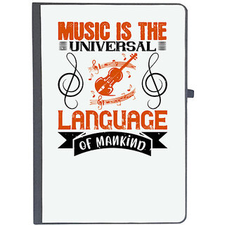                       UDNAG Ruled Notebook Diary 'Music Violin | Music is the universal language of mankind', [A5 80Pages 80GSM]                                              