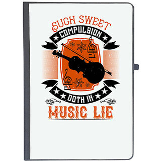                       UDNAG Ruled Notebook Diary 'Music Violin | Such sweet compulsion doth in music lie', [A5 80Pages 80GSM]                                              