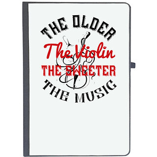                       UDNAG Ruled Notebook Diary 'Music Violin | The older the violin, the sweeter the music', [A5 80Pages 80GSM]                                              